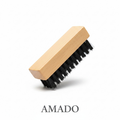 AMADO Standard Cleaning Brush - Handcrafted Wood Handle - Synthetic Bristles - Tough on Stubborn Stains & Dirt on Midsoles - Great for All-Around Shoe Cleaning - Works on Most Materials